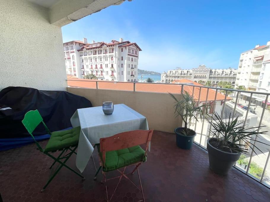 Hendaye Plage Charmant Studio 2Pers Avec Grande Terrasse Vue Mer Exterior foto